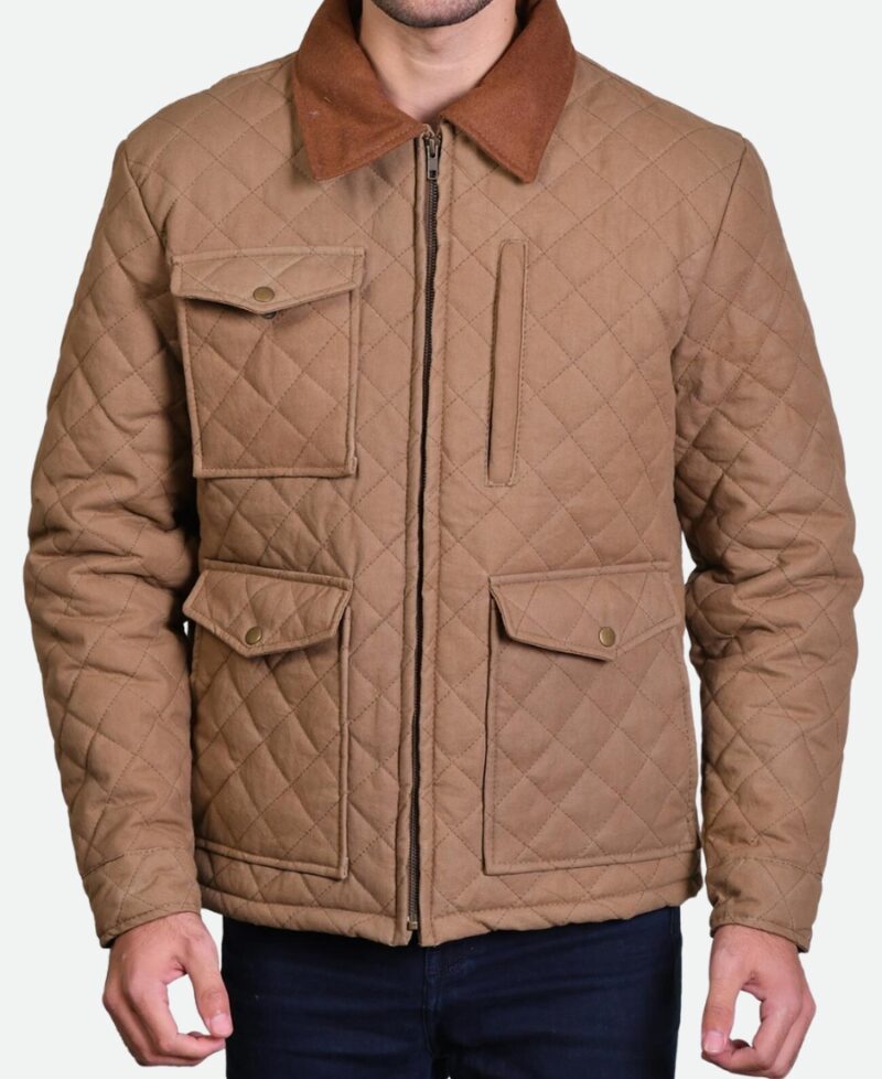 John Dutton Yellowstone Season 4 Quilted Cotton Jacket