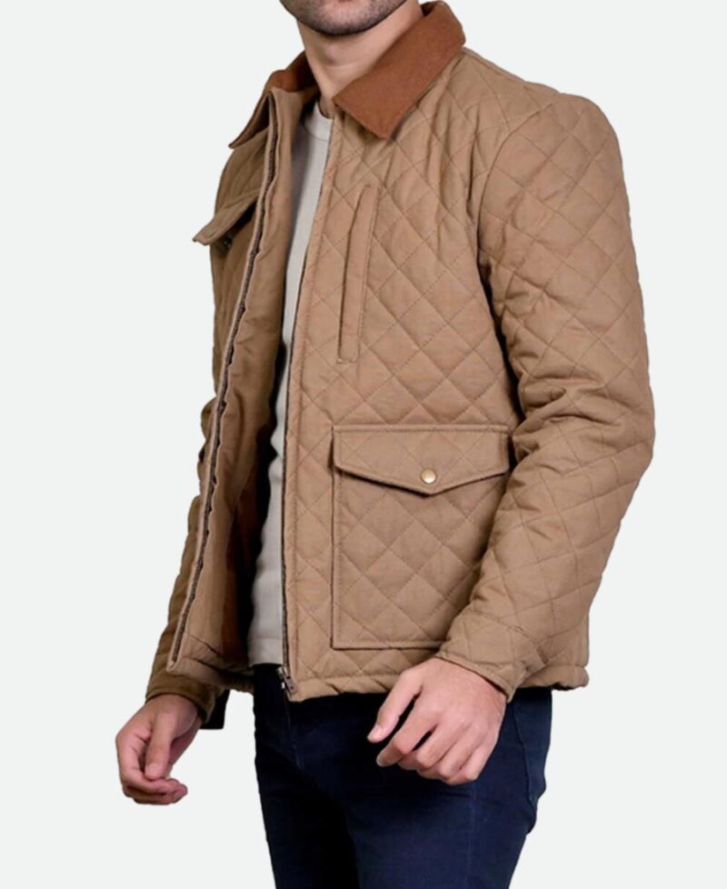 John Dutton Yellowstone Season 4 Quilted Cotton Jacket