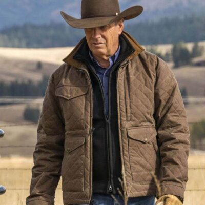 John Dutton Yellowstone Season 4 Quilted Cotton Jacket
