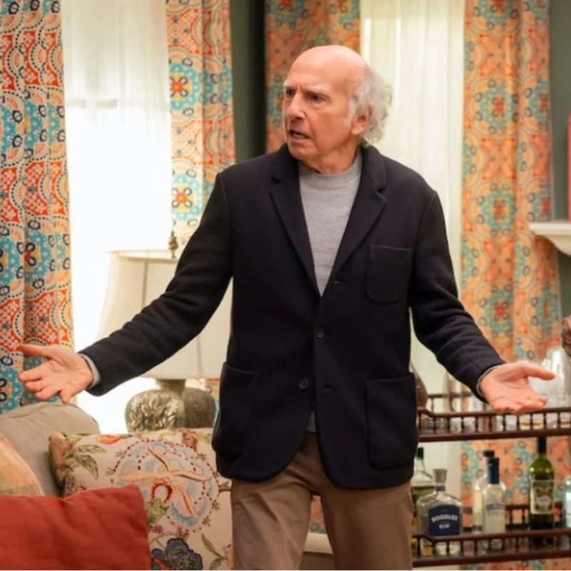 In the twelfth season of Curb Your Enthusiasm, Larry David's character continues to entertain with his signature humor and his distinct, Curb Your Enthusiasm S12 Stylish Blazer.