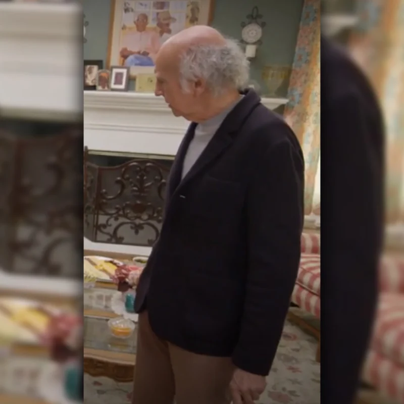 In the twelfth season of Curb Your Enthusiasm, Larry David's character continues to entertain with his signature humor and his distinct, Curb Your Enthusiasm S12 Stylish Blazer.