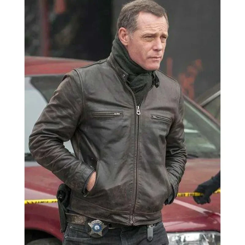 Chicago P.D. Inspired Hank Voight Black Leather Jacket