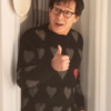 Ke Huy Quan Heart Print Sweatshirt from Love Hurts