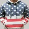 Mens USA Flag Hoodie