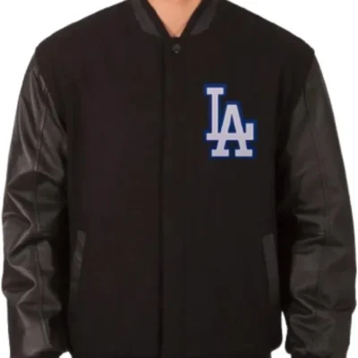 LA Dodgers Black Varsity Jacket
