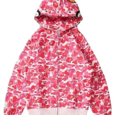 Bape Shark Pink Hoodie