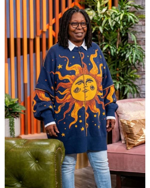 The View 2026 Whoopi Goldberg Sun Print Oversized Sweater