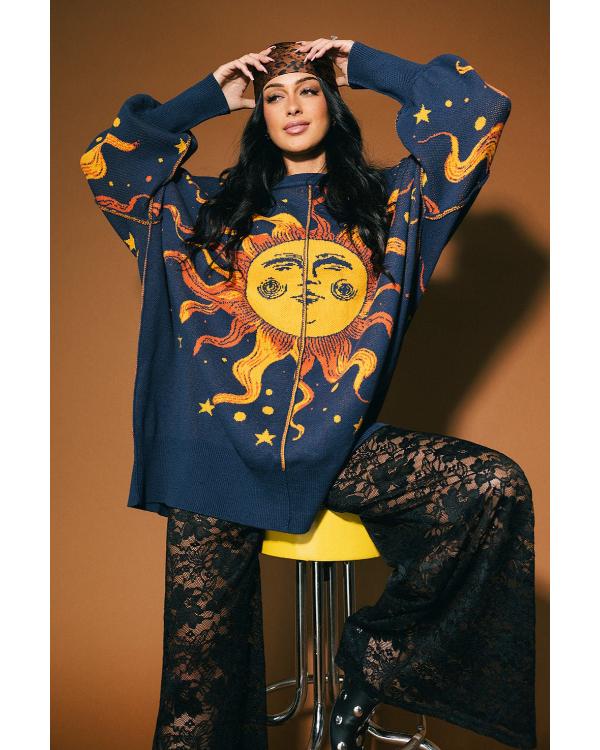 The View 2026 Whoopi Goldberg Sun Print Oversized Sweater