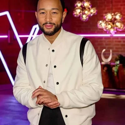 The Voice S29 John Legend White Varsity Jacket