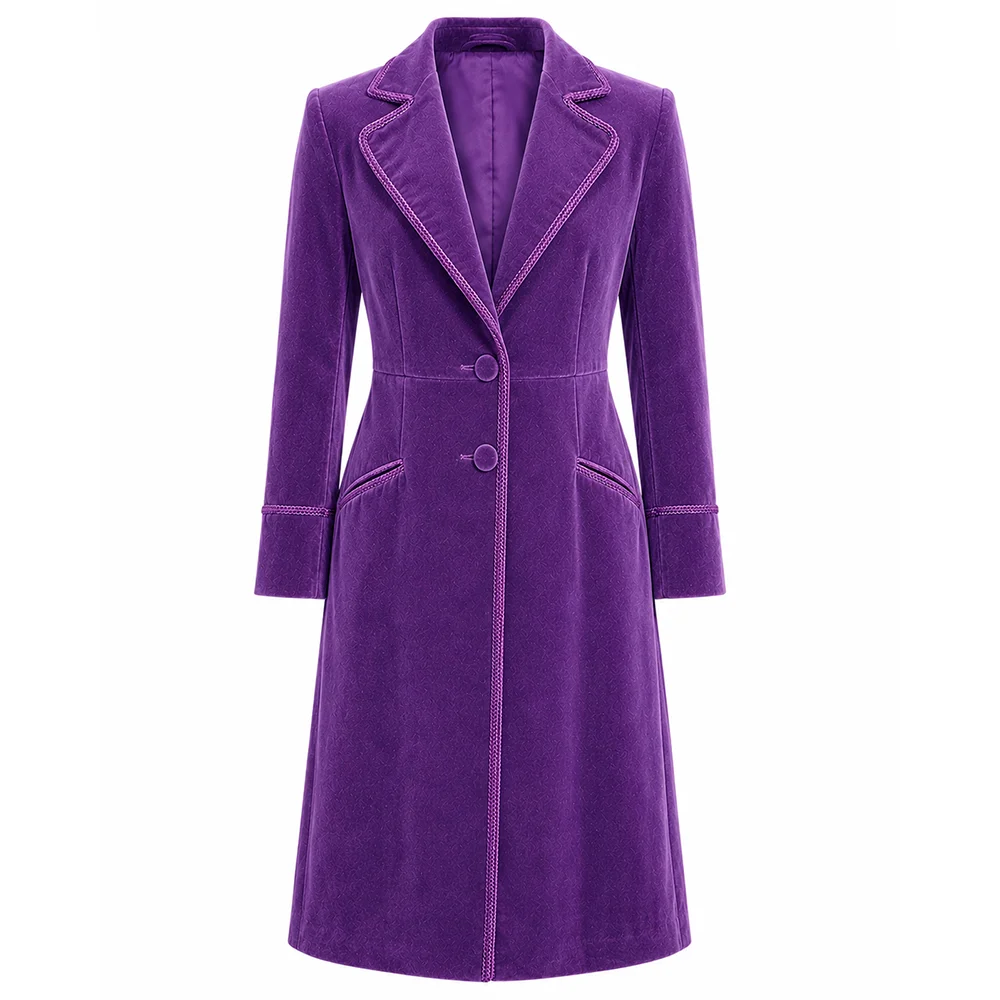Willy Wonka Purple Long Coat
