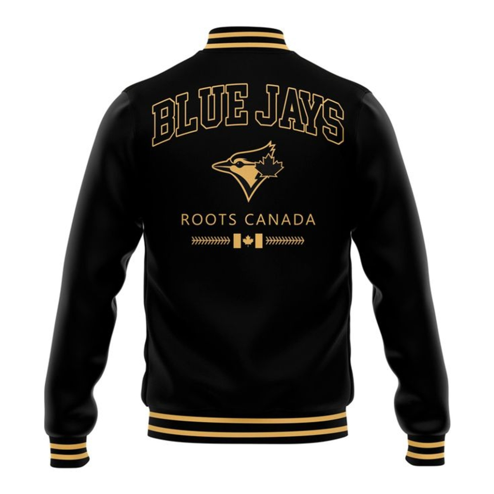 Roots Blue Jays 50th Anniversary Varsity Black Jacket