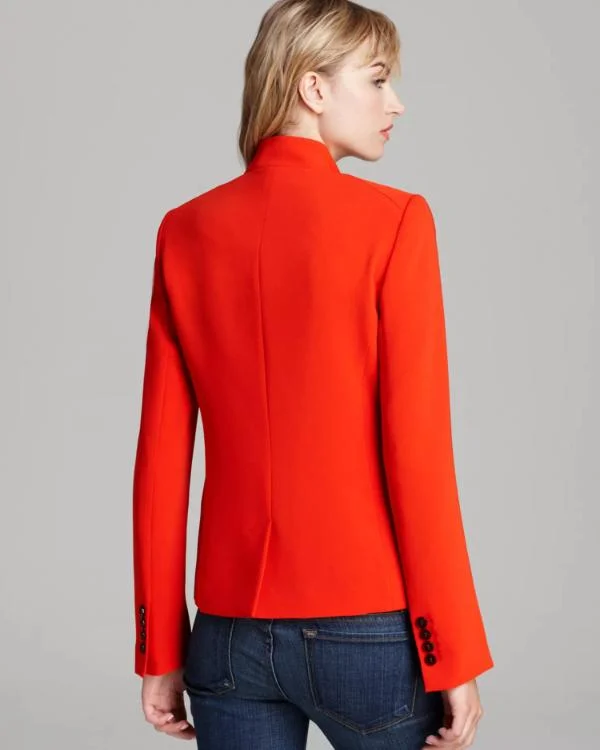 Emily In Paris S05 Lily Collins Two-Tone Red Blazer