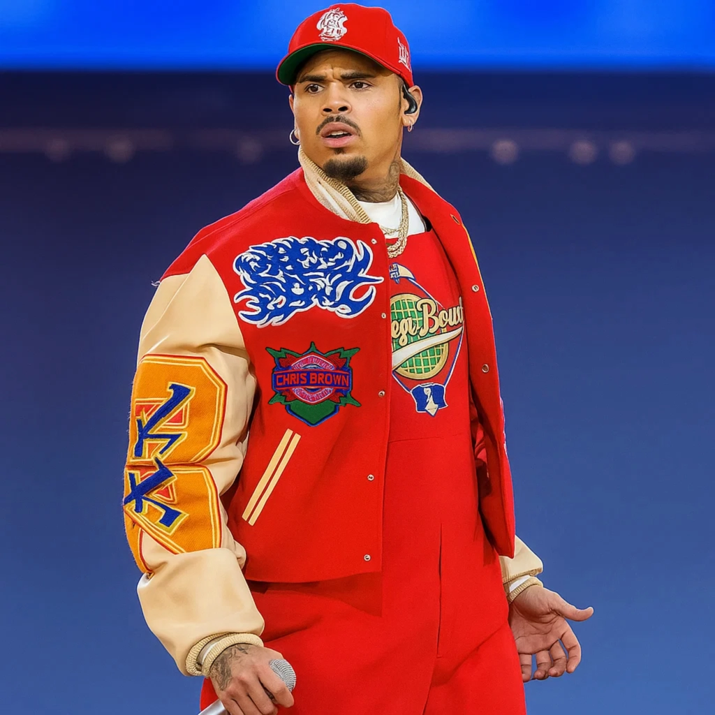 Chris Brown Breezy Bowl XX Varsity Jacket