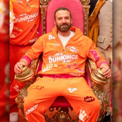 Ben Affleck DunKings Orange Tracksuit