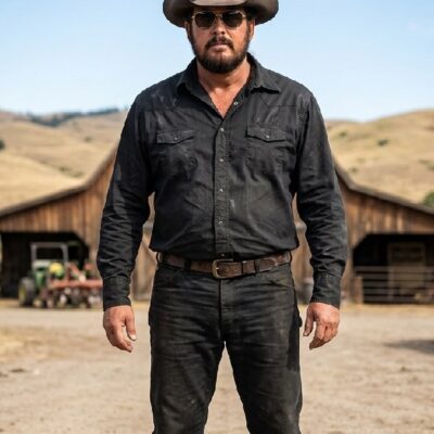 Dutton Ranch S01 Cole Hauser Black Western Shirt