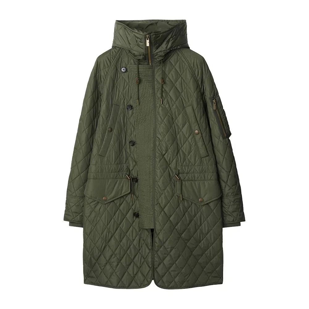 Liam Gallagher Green Quilted Coat