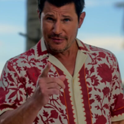 Perfect Match S03 Nick Lachey Red Floral Print Shirt