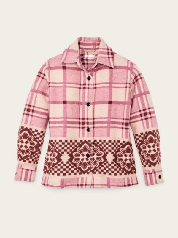 Resident Alien Elizabeth Banks Pink Plaid Shacket