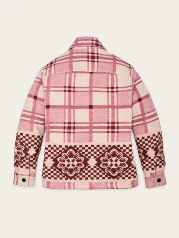 Resident Alien Elizabeth Banks Pink Plaid Shacket
