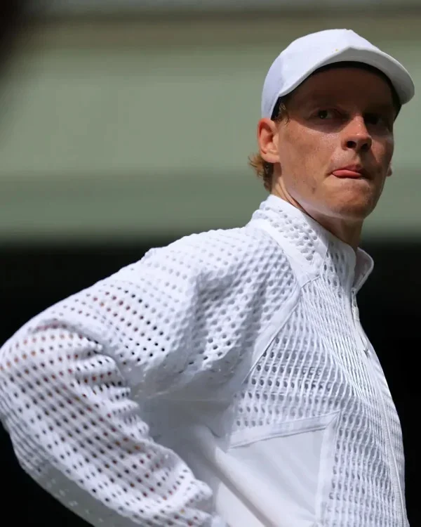 Jannik Sinner Wimbledon White Mesh Jacket