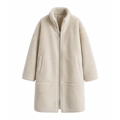 Dutton Ranch Beth Dutton White Longline Sherpa Coat