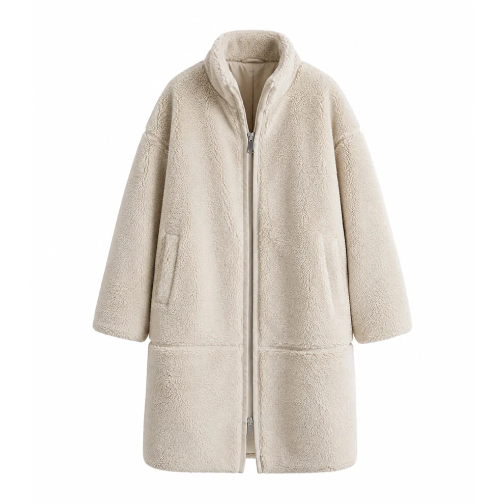 Dutton Ranch Beth Dutton White Longline Sherpa Coat