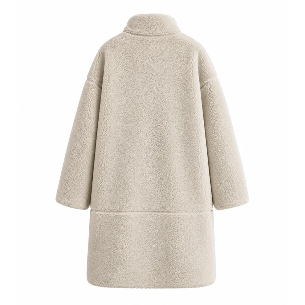 Dutton Ranch Beth Dutton White Longline Sherpa Coat