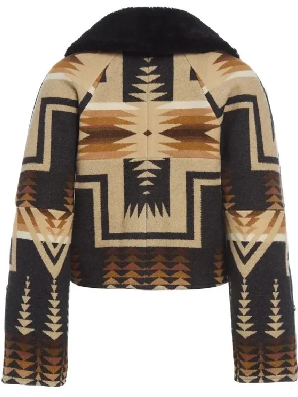 Dutton Ranch Beth Dutton Aviator Western Print Jacket