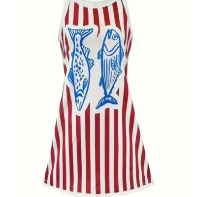Below Deck Down Under S04 Daisy Kelliher Fish Print Dress