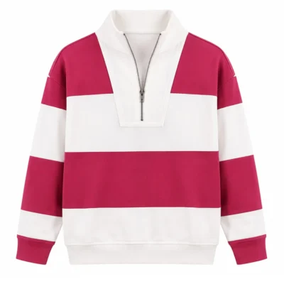 The Four Seasons S02 Tina Fey Striped Half Zip Sweatshirt